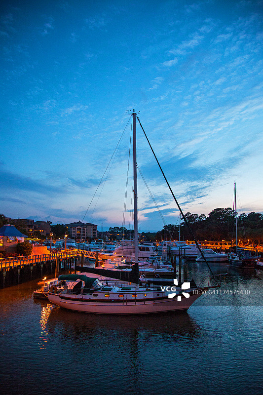 码头日落图片素材