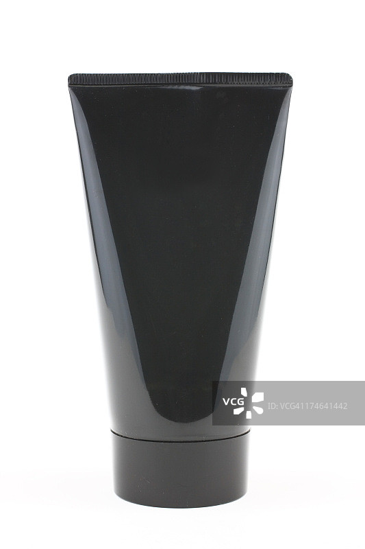 白色背景上孤立的黑色管子特写照片图片素材