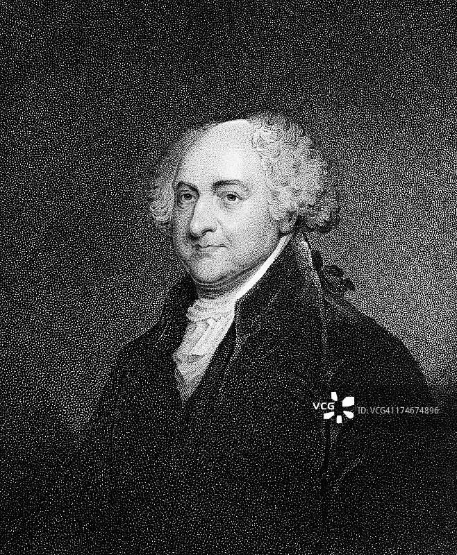 约翰·亚当斯总统肖像图片素材