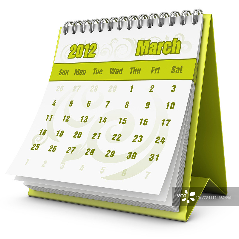 2012年3月生态日历图片素材