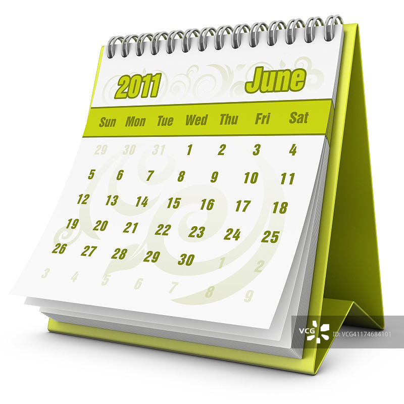 2011年6月生态日历图片素材