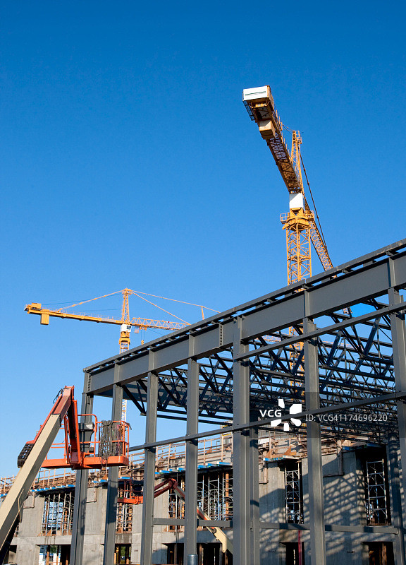 钢结构建筑工地图片素材