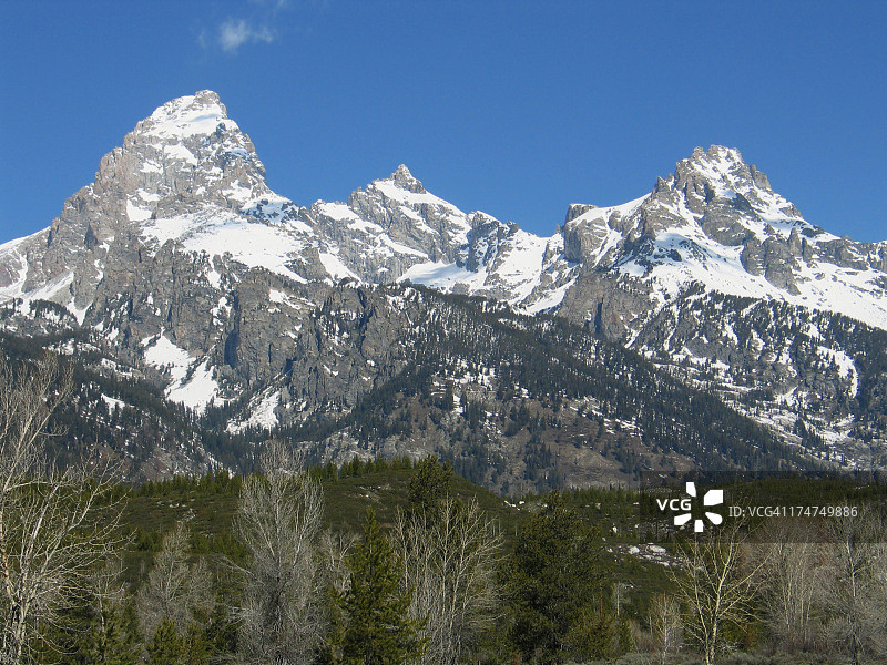 大提顿山脉横版图片素材