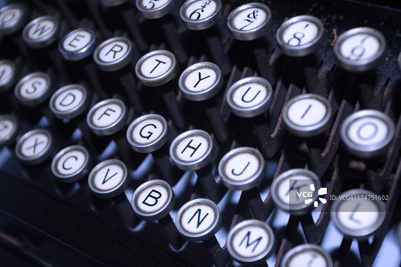 复古打字机按键图片素材