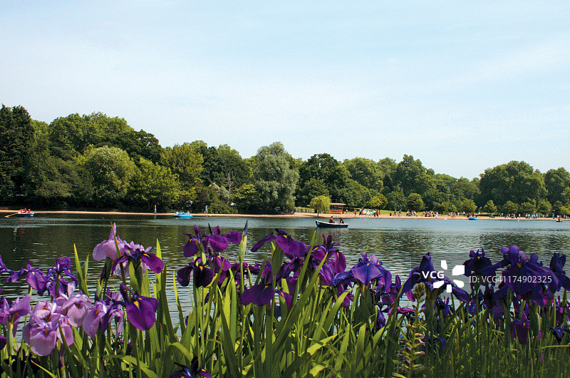 伦敦海德公园蛇形湖图片素材