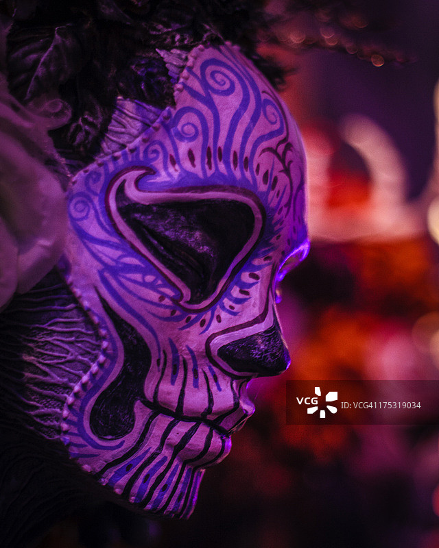 亡灵节死亡面具图片素材