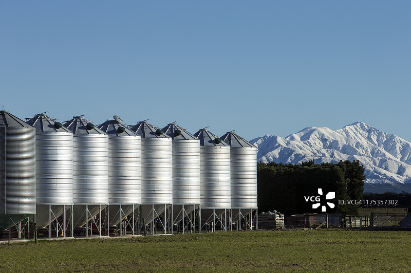 农场筒仓图片素材