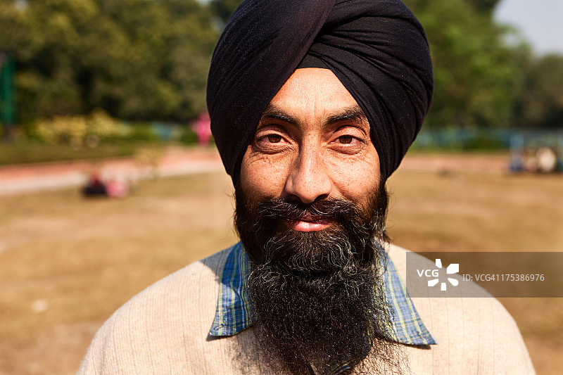 印度锡克族男子肖像图片素材