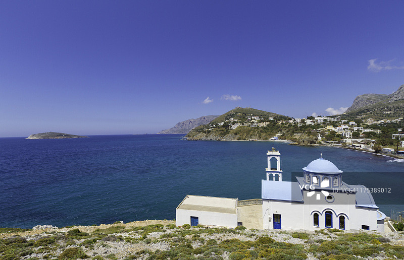 卡林诺斯岛上的希腊教堂图片素材
