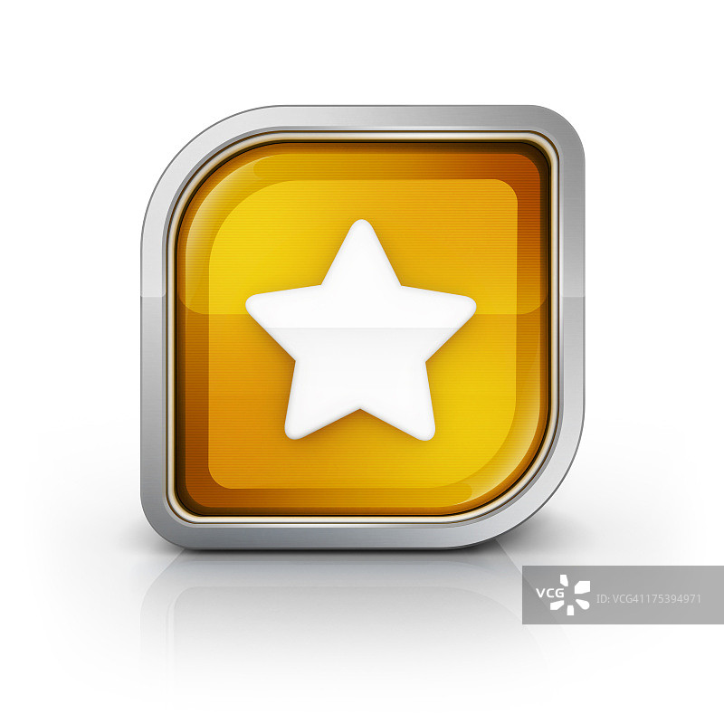 星星方形图标图片素材