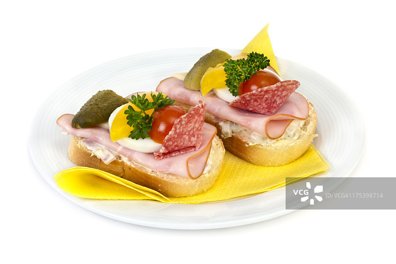 开放式三明治图片素材