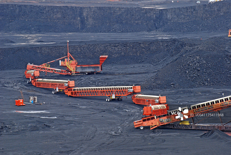 怀俄明州的煤炭开采图片素材