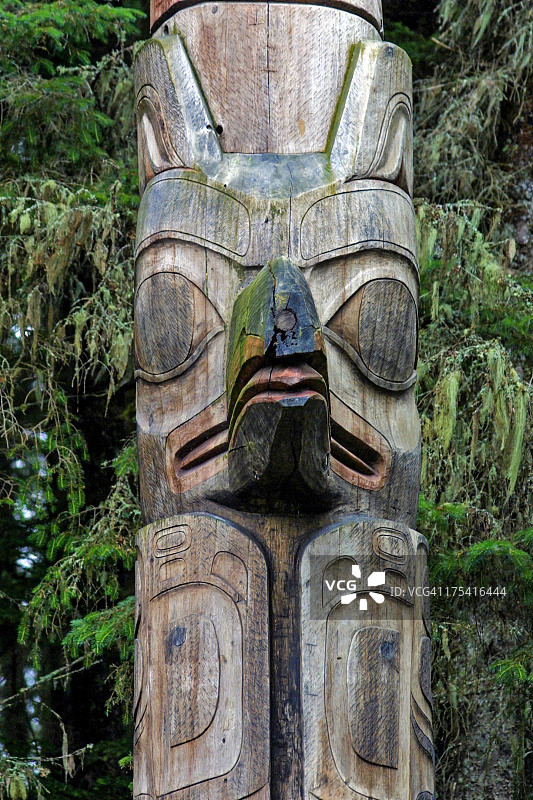 锡特卡图腾柱细节图片素材