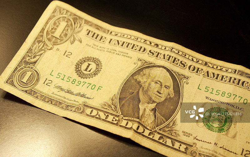 一美元纸币图片素材