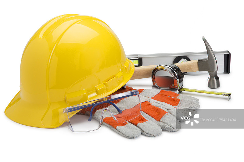 白色背景上的建筑设备图片素材