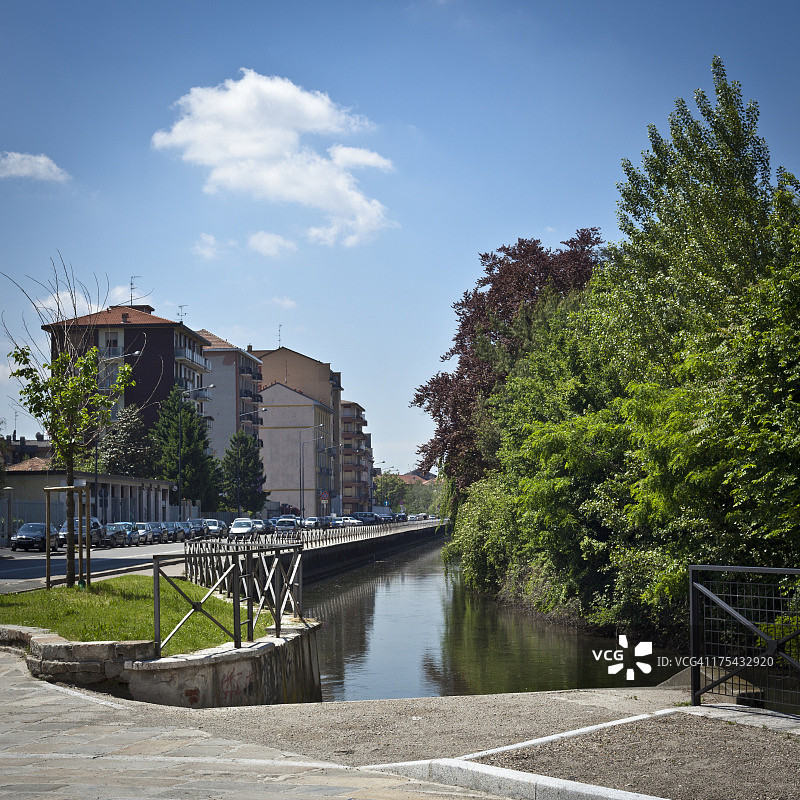 意大利米兰运河城市景观图片素材