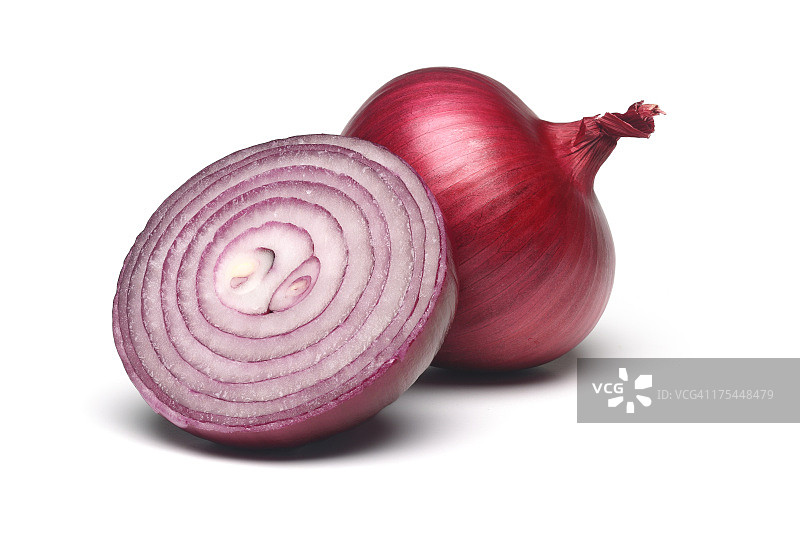 红洋葱切片图片素材