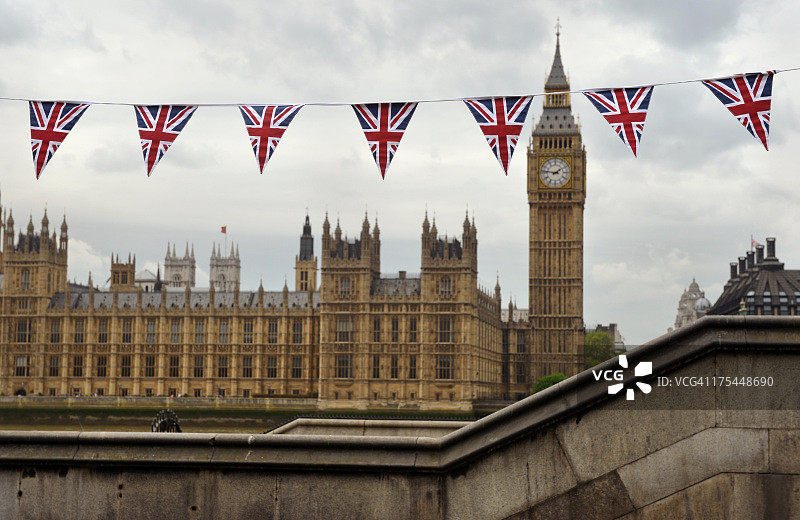 伦敦彩旗图片素材