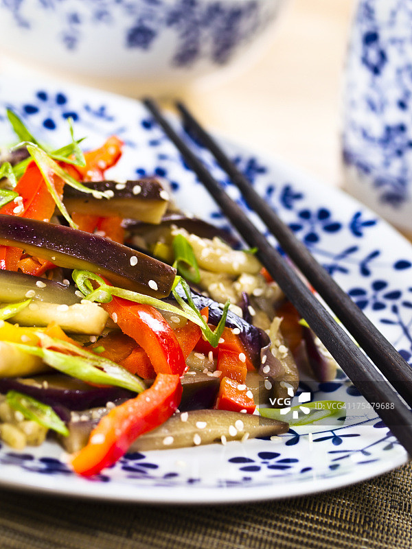 东方炒蔬菜图片素材