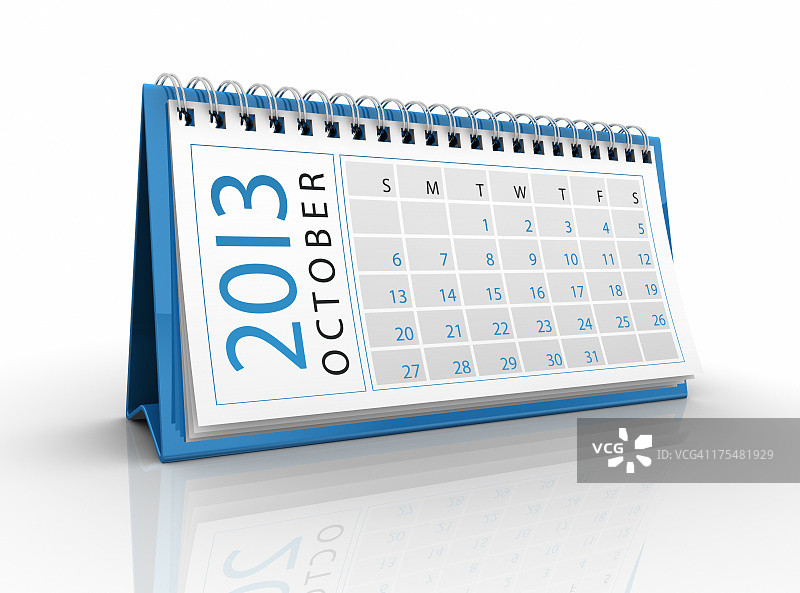 2013年10月日历图片素材