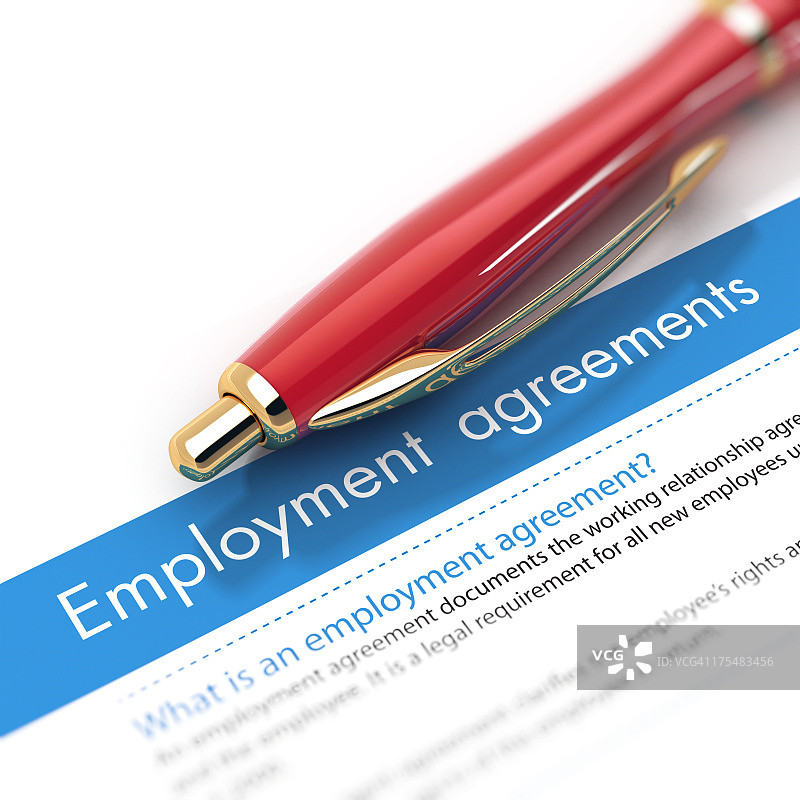 雇佣协议图片素材