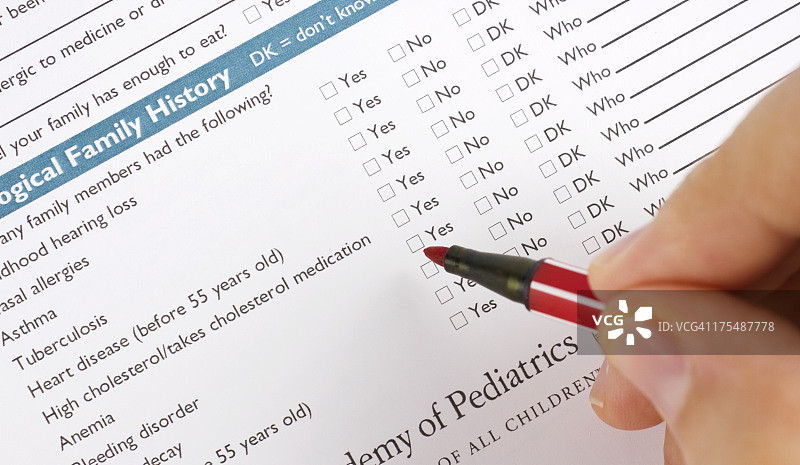 患者医疗表格图片素材