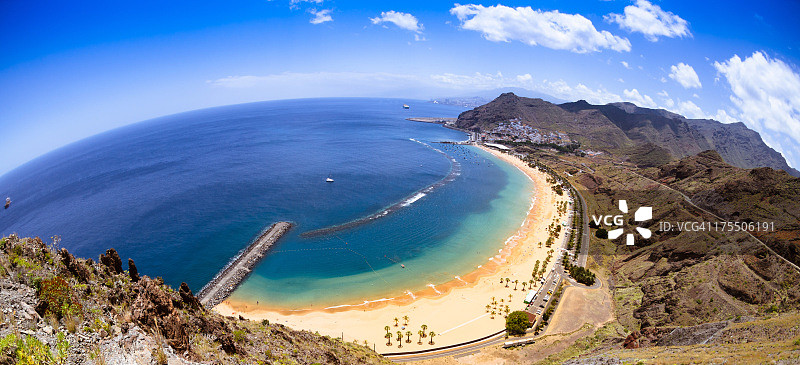 特内里费岛的特雷西塔斯海滩图片素材