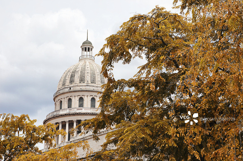 古巴哈瓦那的国会大厦图片素材