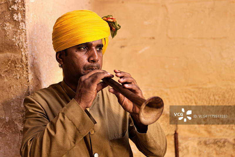 印度音乐家图片素材