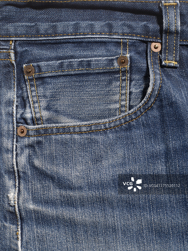 牛仔裤口袋特写图片素材