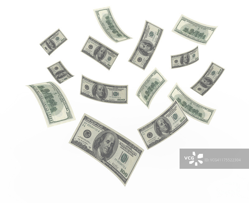 飞翔的美元图片素材