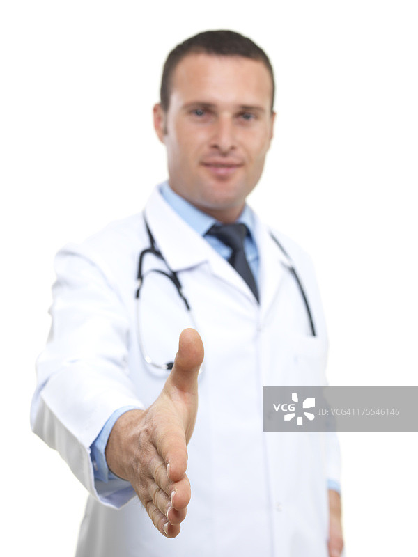 年轻医生握手图片素材