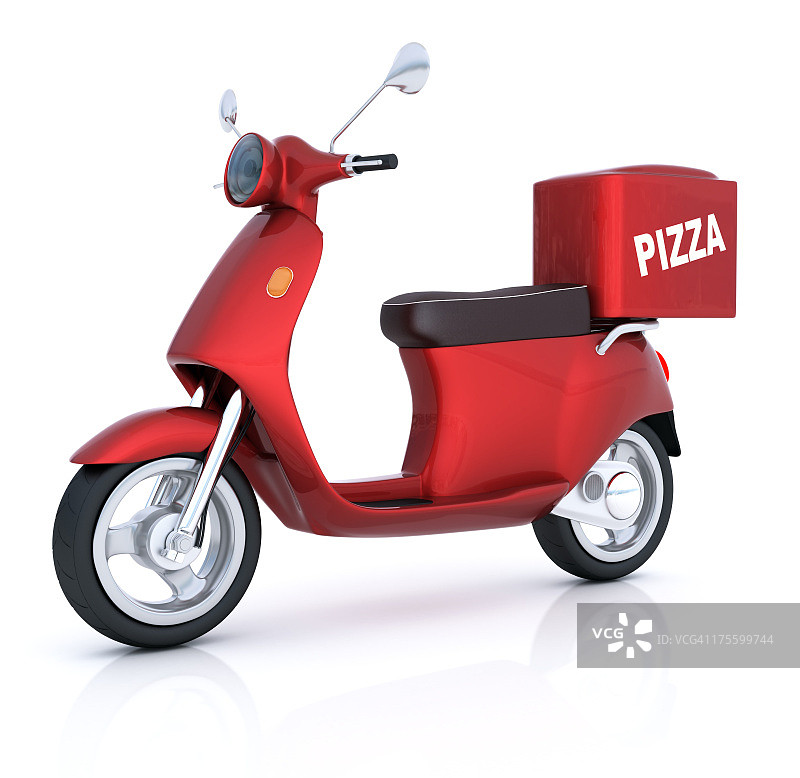 披萨外卖踏板车图片素材