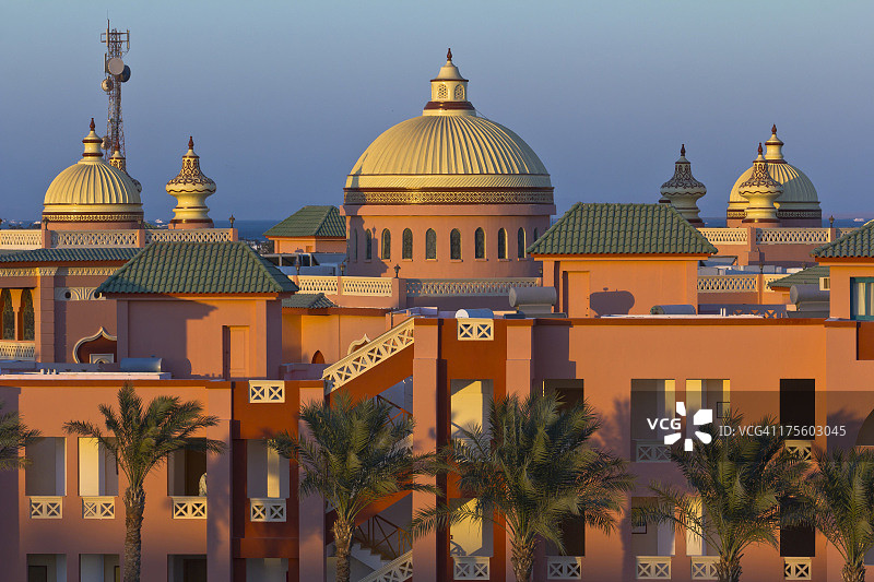 阿拉伯度假村的日落图片素材