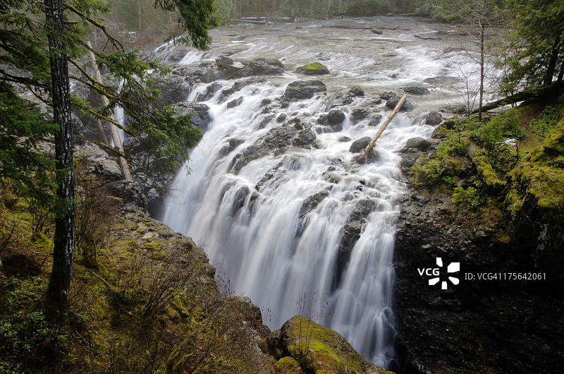 英格兰人河瀑布图片素材