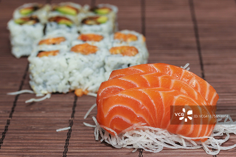 三文鱼刺身图片素材