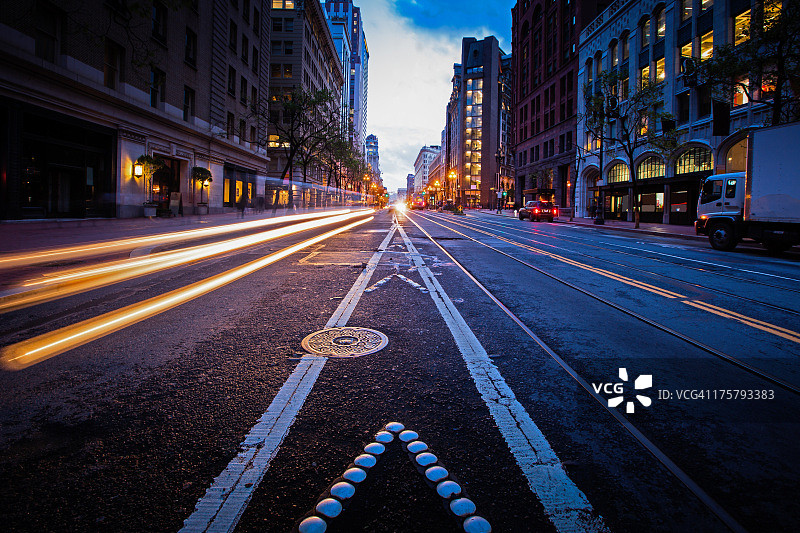 市场街交通景象图片素材