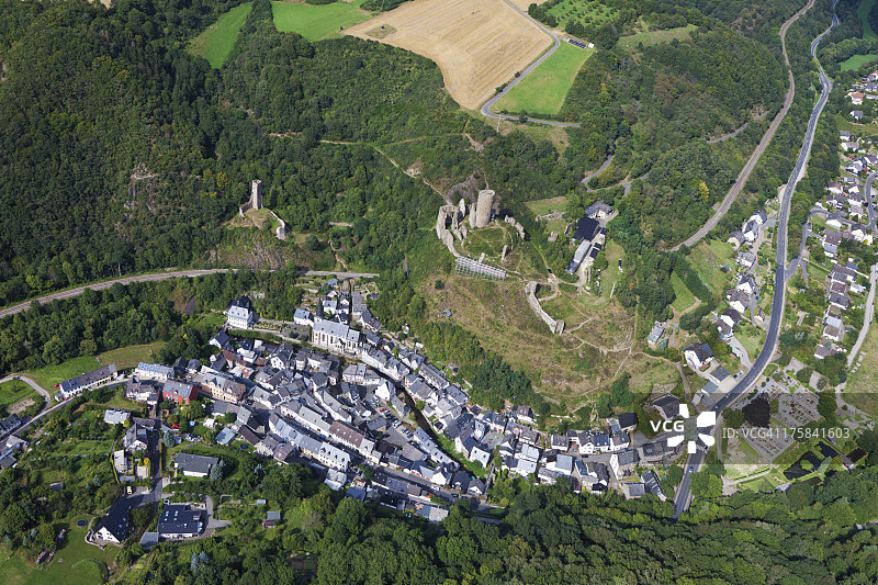 德国莱茵兰-普法尔茨：城市和城堡景观图片素材