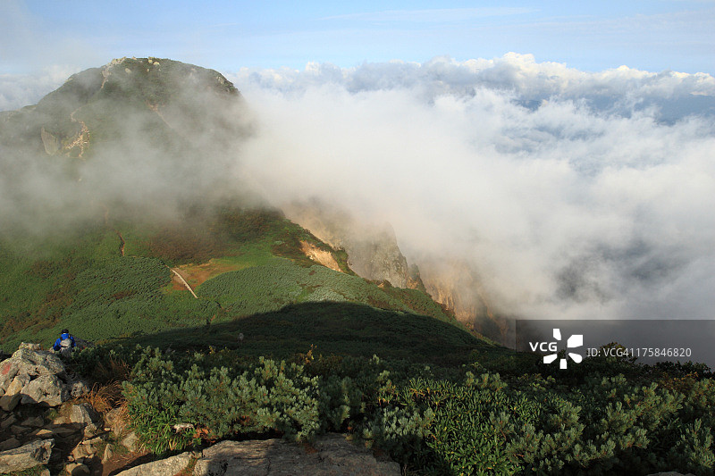 燧岳登山图片素材