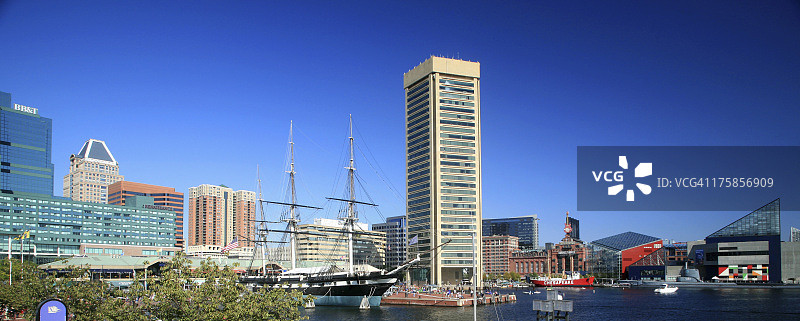 马里兰州巴尔的摩内港和国家水族馆图片素材