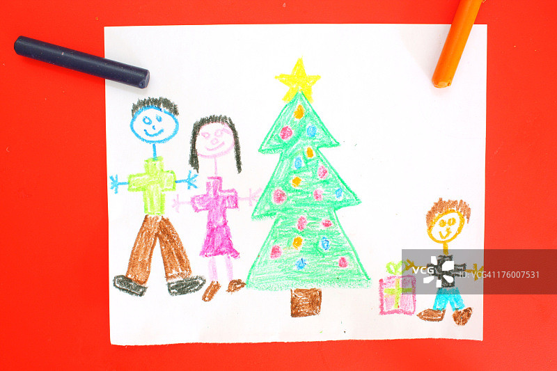 儿童圣诞节绘画图片素材