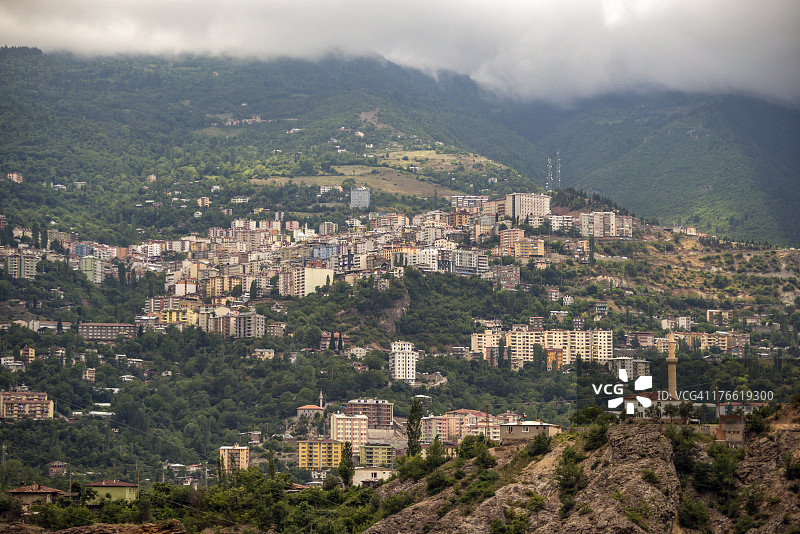 土耳其东北部的阿尔特温市图片素材