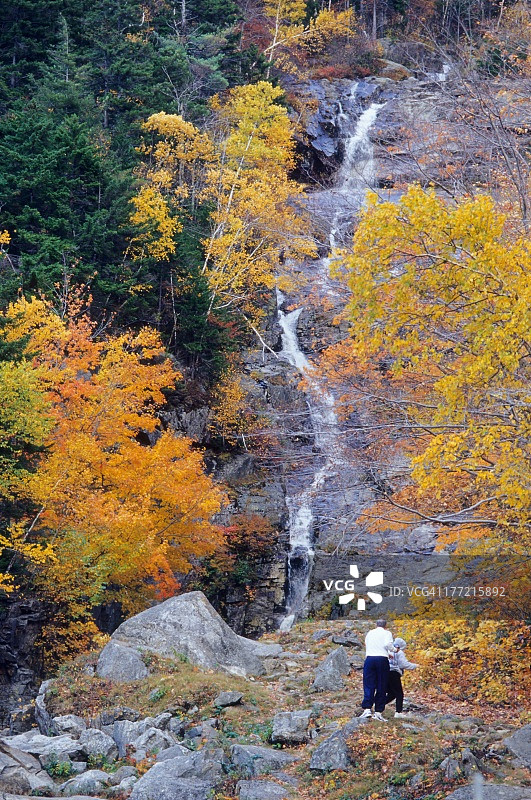 银色瀑布，峡谷之门图片素材