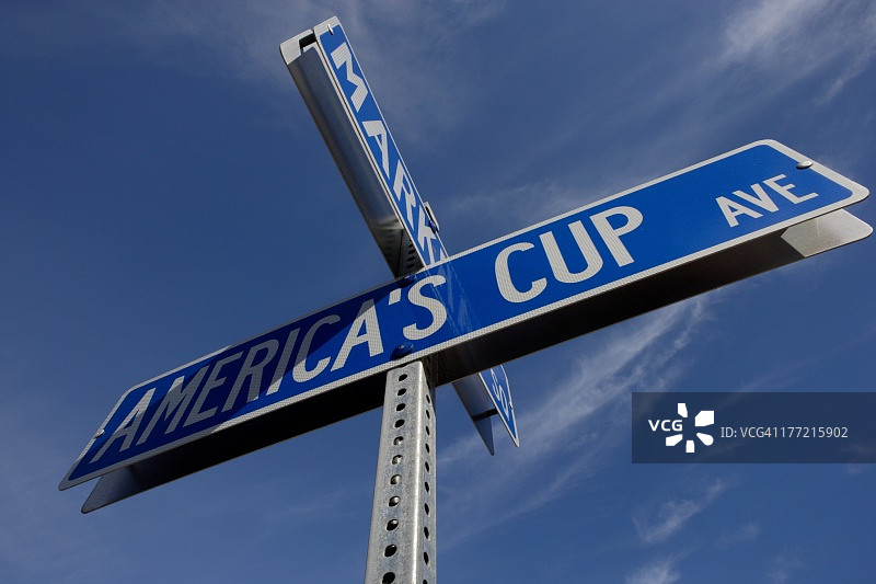 美洲杯大道指示牌图片素材