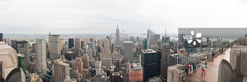 从洛克菲勒中心观赏曼哈顿景色，美国纽约图片素材
