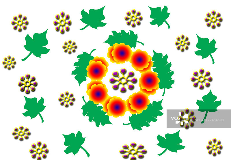 花卉图案创意设计图片素材
