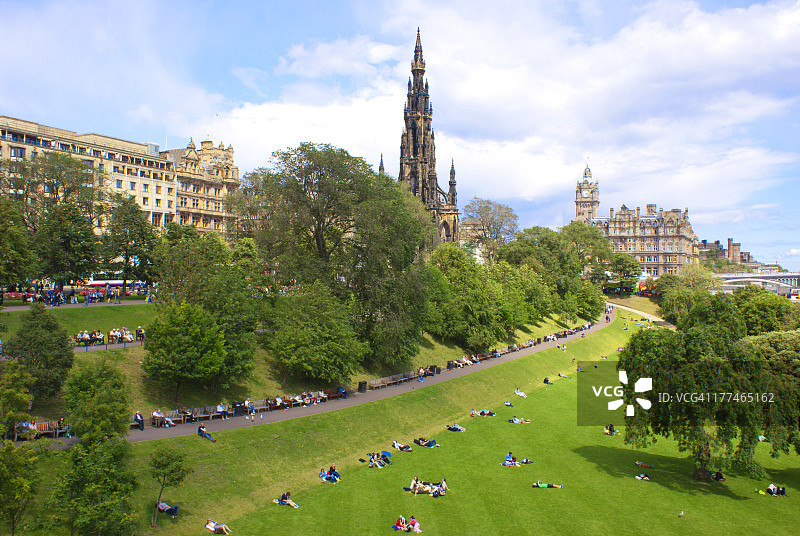 爱丁堡的王子街花园图片素材