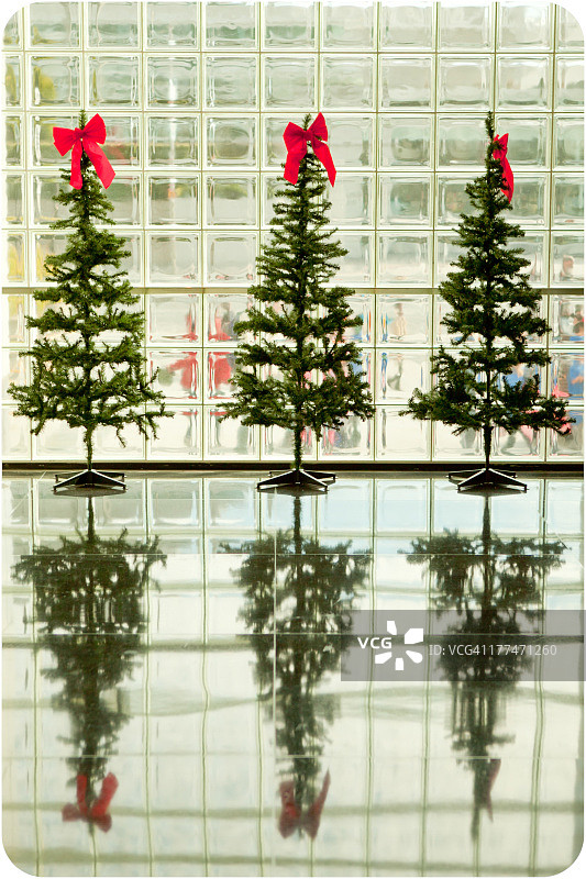 圣诞节倒影图片素材