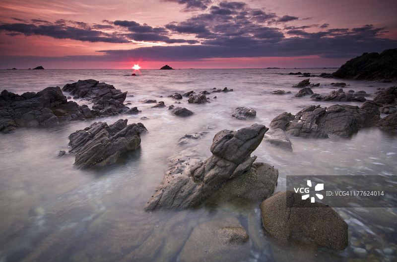 布列塔尼日落图片素材