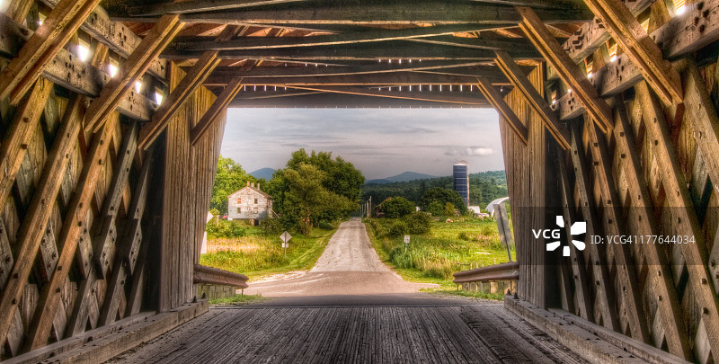 佛蒙特州廊桥图片素材